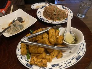 Salt and pepper tofu & veg/tofu fried rice   at Single Pebble in Burlington