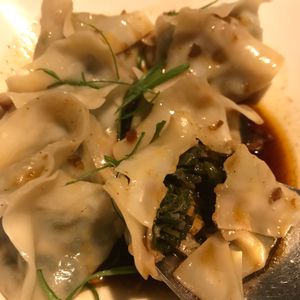 Vegan dimplings at Single Pebble in Burlington