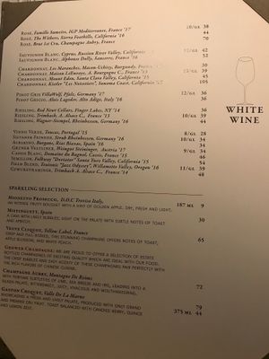 White wine at Single Pebble in Burlington