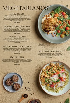 Menú opciones vegetarianas at Mundo Verde in Medellin