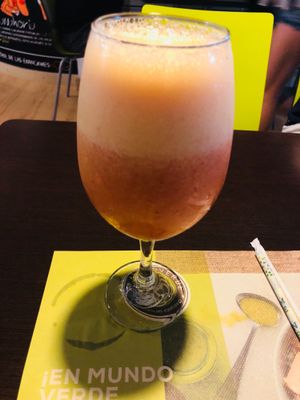 Freshly pressed juice  at Mundo Verde in Medellin