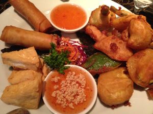 veggie sampler  at L'Thai Organic Restaurant - East in Tucker