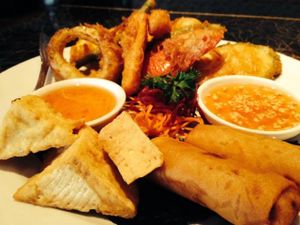 vegetable sampler at L'Thai Organic Restaurant - East in Tucker