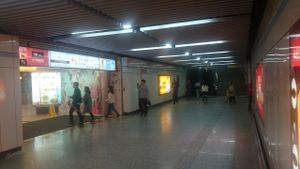 Trailblazing Pic#3-4: This is the correct entrance to the mall on your left, with the escalators & staircase just ahead. Once through the entrance, turn right. The shop welcomes you 20m ahead with green-lightened signs. at Super Vegan - Huang Pu District in Shanghai