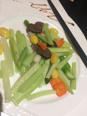 Asparagus w/ truffle at Super Vegan - Huang Pu District in Shanghai