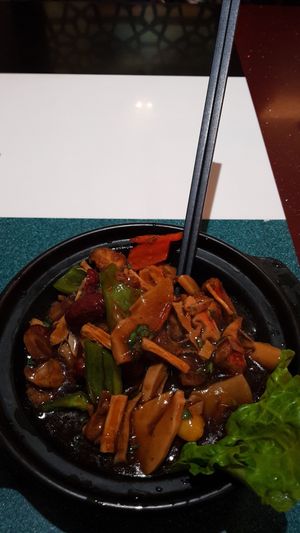 Monkey something something mushrooms ;) at Super Vegan - Huang Pu District in Shanghai