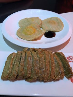 Vegan fried egg + duck, wow! at Super Vegan - Huang Pu District in Shanghai