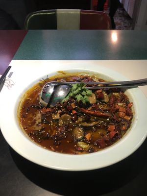 Hot and spicy vegan fish - so good!! at Super Vegan - Huang Pu District in Shanghai