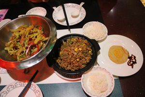 Our lunch at Super Vegan - Huang Pu District in Shanghai