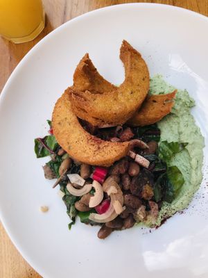 Fried polenta   at Cafe De Ceuvel in Amsterdam