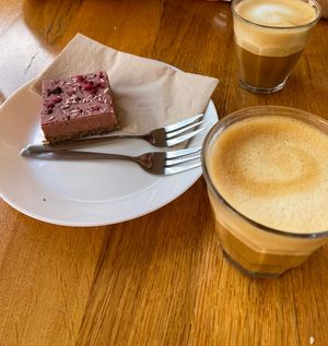 the pinkie something tart!  at Cafe De Ceuvel in Amsterdam