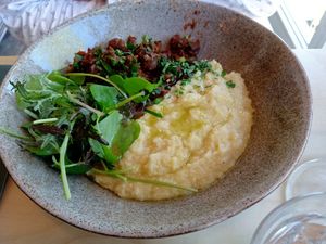 Polenta at Cafe De Ceuvel in Amsterdam