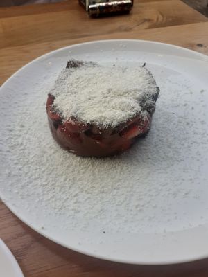 Chocolate dessert at Cafe De Ceuvel in Amsterdam