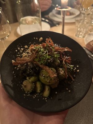 Baked Brussels sprouts 🥬  at Cafe De Ceuvel in Amsterdam