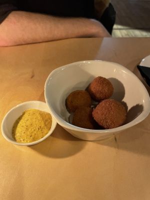 Oyster mushroom bitterballen   at Cafe De Ceuvel in Amsterdam