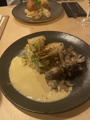 Mushroom, potato, fennel   at Cafe De Ceuvel in Amsterdam