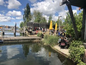 Clothes swapping event  at Cafe De Ceuvel in Amsterdam