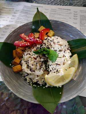 Asian coconut rice with tofu. Рис с тофу по- азиатски . Рекомендую at Mindal in Sevastopol
