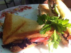 veg sandwich at Quick Bee Bar in Sevastopol