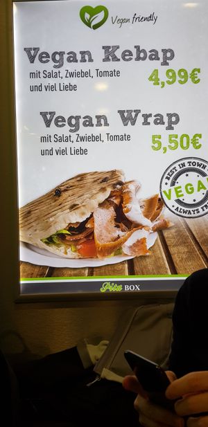 Example of wraps offered at Pita Box in Vienna