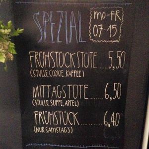 menu at Stullenbuero in Dresden