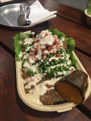 Brown Rice with Lentil Stew and Sweet Potato  at Herzog in Tel Aviv