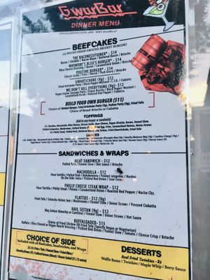 Menu  at GWARbar in Richmond