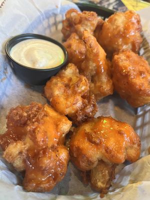 Cauliflower wings with buffalo/Motorbreath sauce  at GWARbar in Richmond