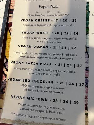 Vegan pizzas  at Este Pizza in Park City