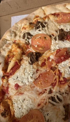 Vegan Lazza pizzaa  at Este Pizza in Park City