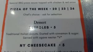 Look for the ";V";! Many non-vegan can be made Vegan! at Este Pizza in Park City