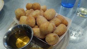 Zeppoles taste like Churros! So good! at Este Pizza in Park City