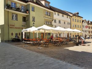 Outdoor seating at zum Metzgertor in Chur