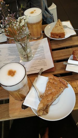 Delicious vegan cake at Cafe DA in Stuttgart