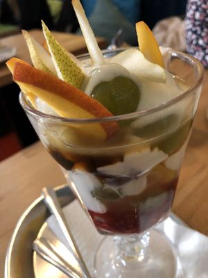 Ok Joghurt. Expensive little Joghurt  at Cafe DA in Stuttgart