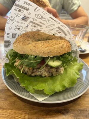 chickpea salat bagel 🥯   at Bajgle Krola Jana in Szczecin