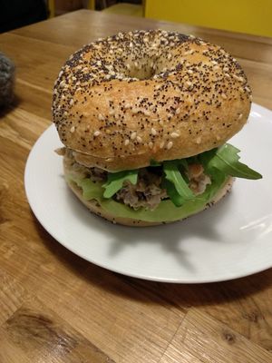 Cheakpea bagel at Bajgle Krola Jana in Szczecin