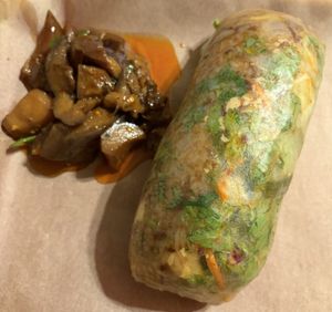 spicy tofu wrap + eggplant!  at Lona's Lil Eats in St Louis