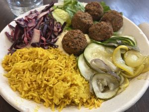 Falafal plate  at ATL - Garbanzo Mediterranean Fresh - Concourse D in College Park