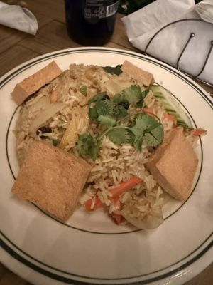 fried rice w tofu   at Thai Orchid in Providenciales