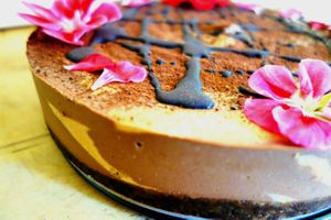 Chocolate Caramel Swirl Cheesecake at Gaia Sweets in Bicton