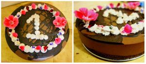 Birthday Chocolate Cheesecake at Gaia Sweets in Bicton