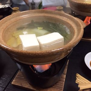simple nabe (part of the dinner course) at Shiki-Saisai Non in Shirahama