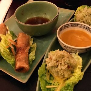 Spring rolls and deep fried tofu at Minh Mat in Stockholm