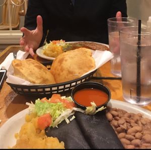 vegan enchiladas  at El Patio in Albuquerque