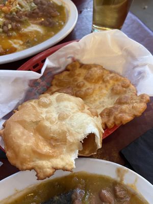 sopapillas   at El Patio in Albuquerque