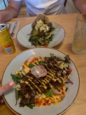 Shoarma & falafel, both só good! at Eetcafe Ceramique in Maastricht