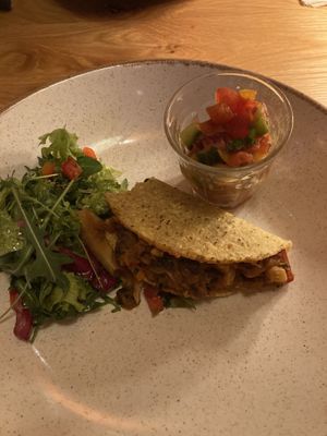 Vegan Taco as starter at Eetcafe Ceramique in Maastricht