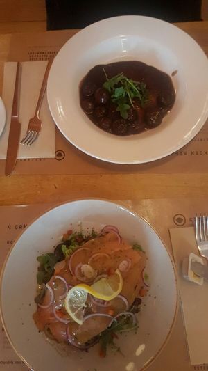 
Appetizers, Vegan and a non vegan at Eetcafe Ceramique in Maastricht