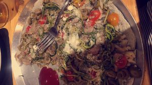 buckwheat pizza  at La Clote in Barcelona